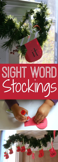 Christmas Themed Sight Word Activity from The Educators' Spin On It. Create a playful way to practice sight words at home this holiday season.