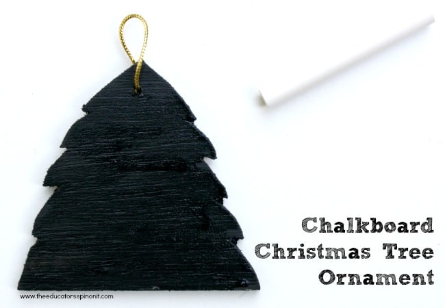 Chalkboard Christmas Tree Ornament for Kids to Make
