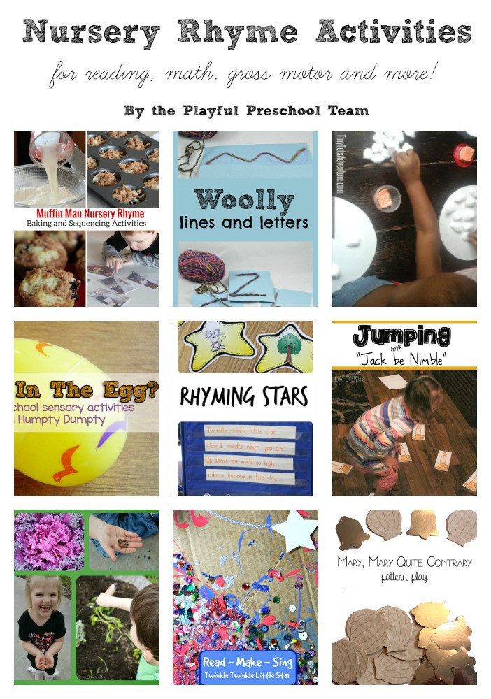 Nursery Rhyme Crafts and Activities for Preschoolers