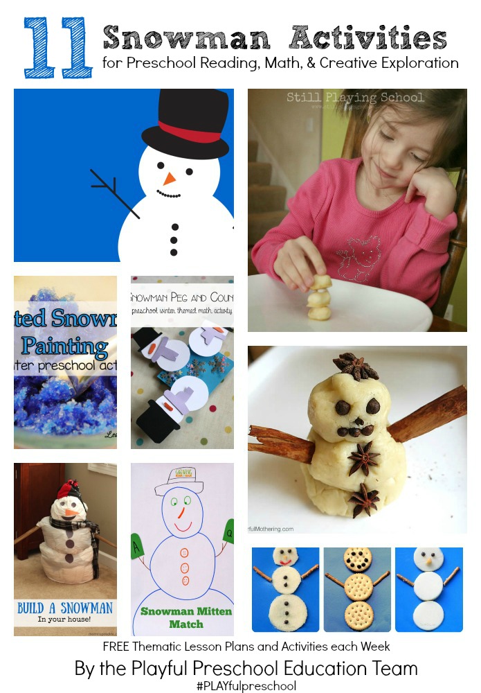 Snowman Activities for Preschoolers 