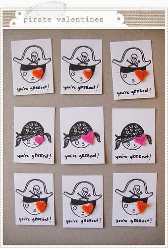 Pirate themed valentine with saying "You're Grrreat!"