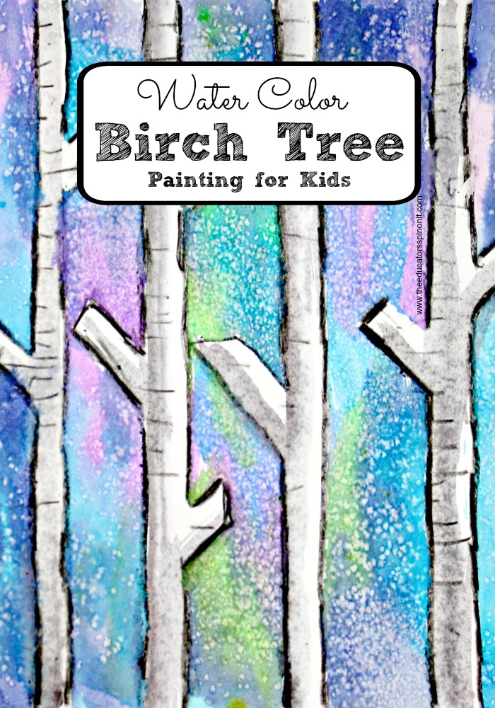 How to paint tree with watercolor easy tutorial for beginners children 