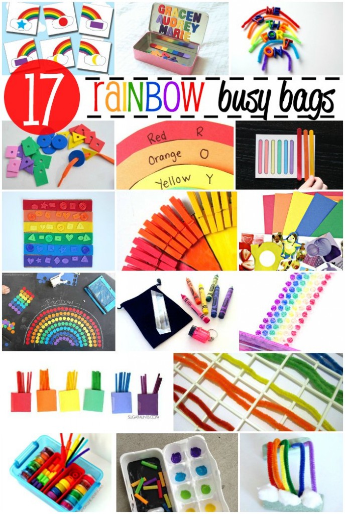 Rainbow Busy Bags for Preschoolers and Toddlers
