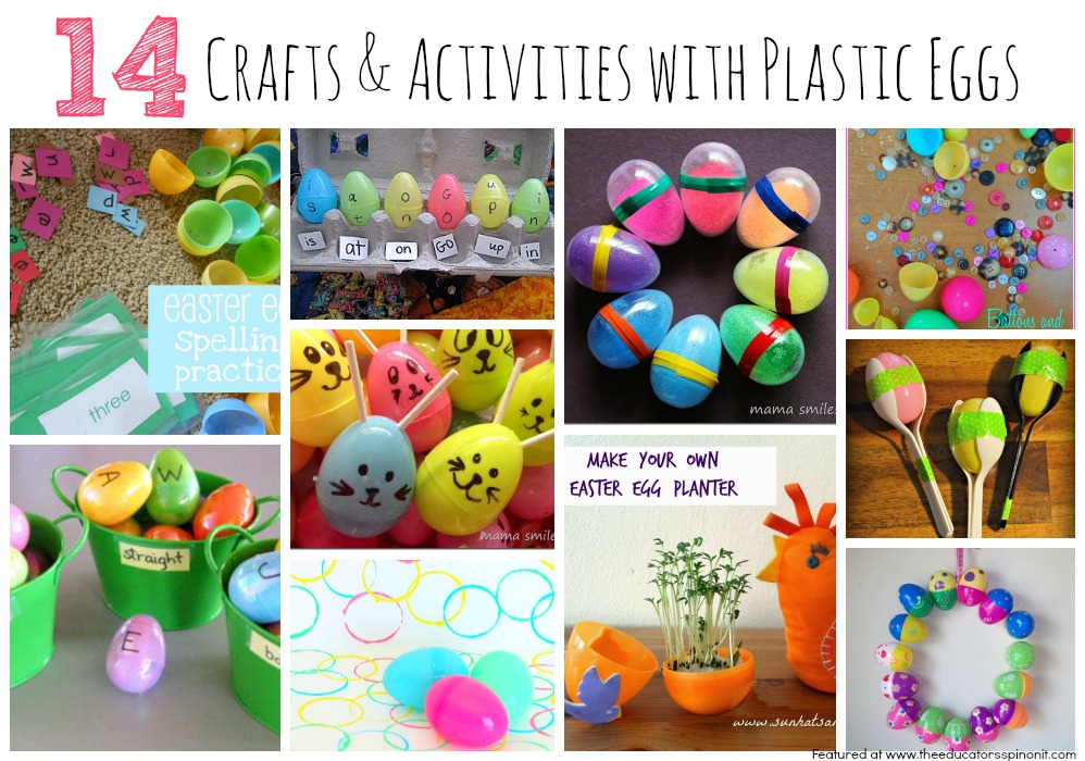 14 Plastic Egg Crafts and Activities for Kids