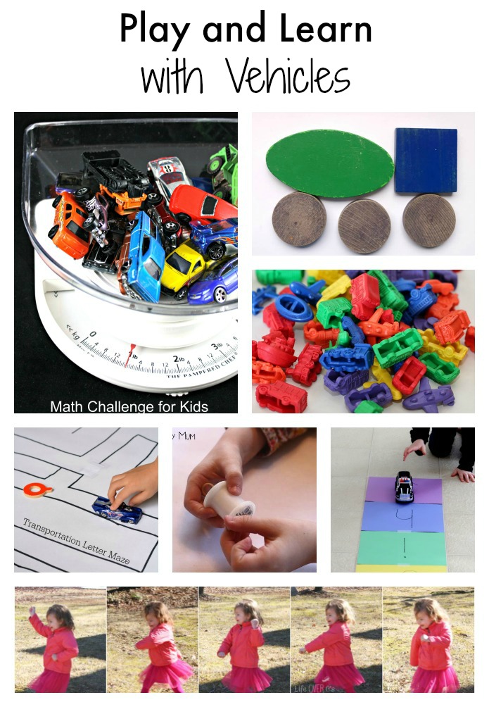 Play and Learn with Vehicles: A Collection of Early Learning Lesson plans and activities for math, reading, science and fine motor.