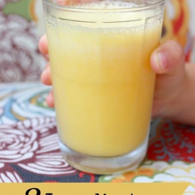 2 Ingredient Orange Juice Frosty Drink + Math, Writing, and Literacy Connections for Kids #SundaySupper