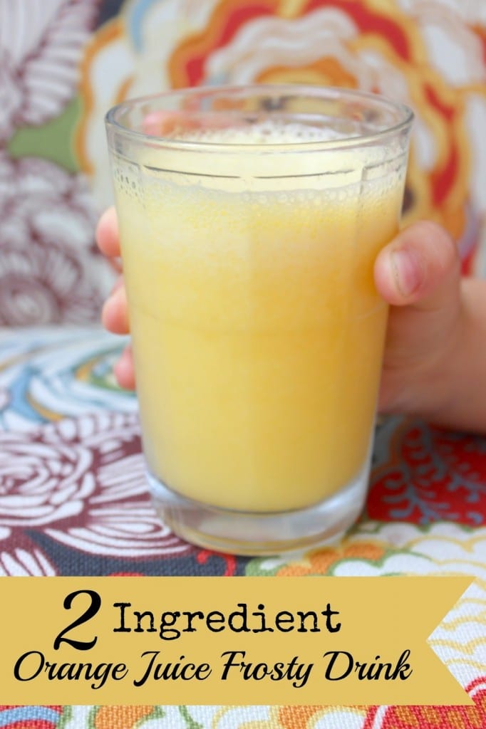 Orange Juice Frosty Drink with 2 ingredients