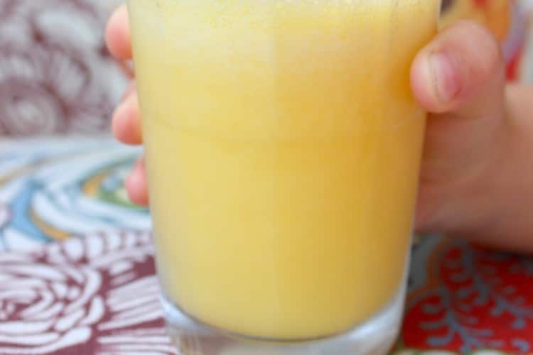 Orange Juice Frosty Drink with 2 ingredients