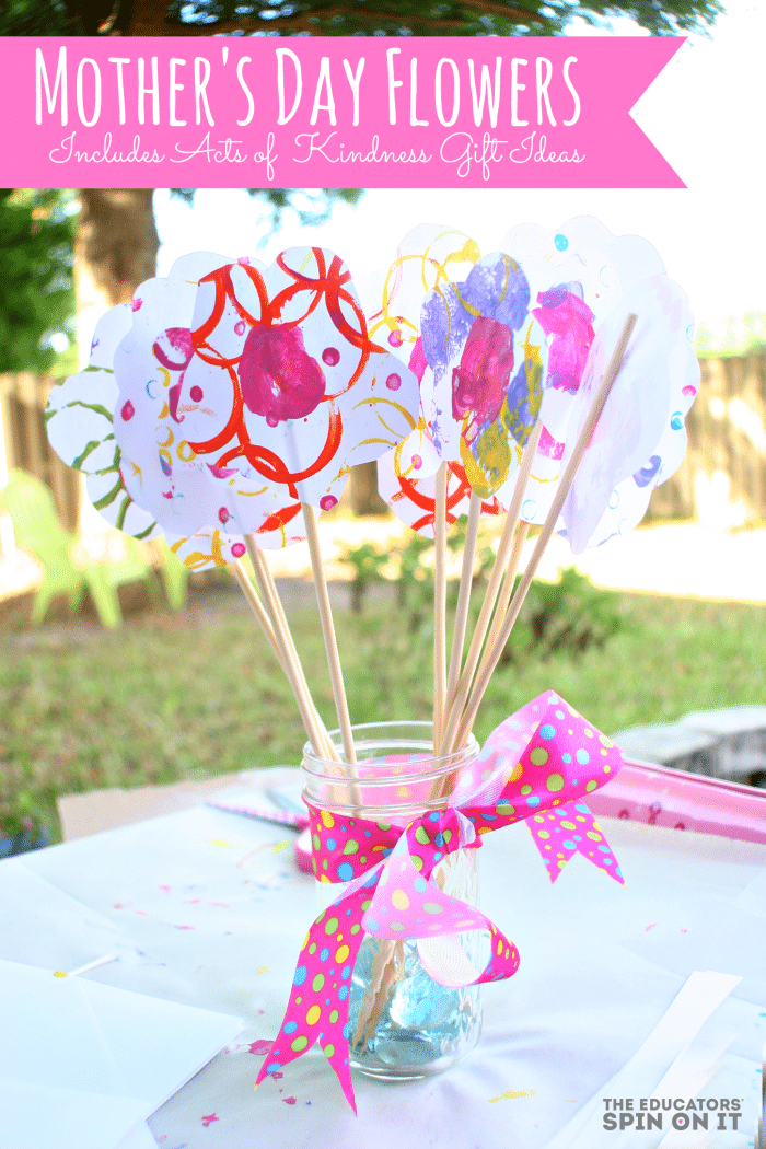 Handmade Painted Paper Mother's Day Flower Arrangement