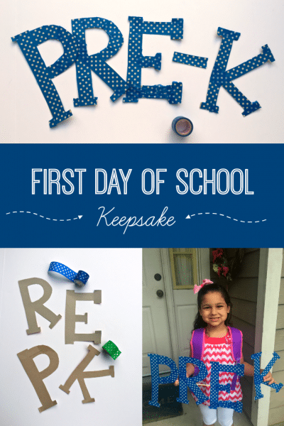 DIY First Day of School Sign with Cardboard and Washi Tape