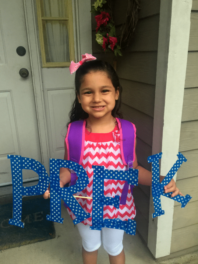 First Day of School Sign for Preschool or Kindergarten