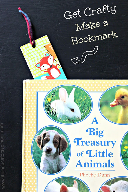Get Crafty - make a bookmark. Eco friendly craft for kids using old cards! 