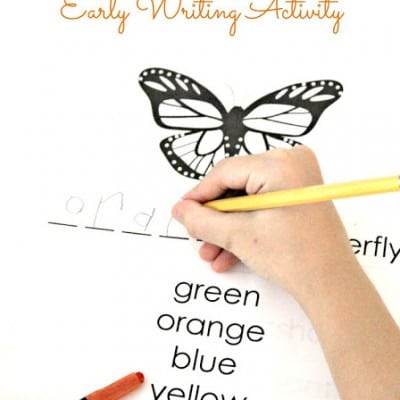 COLOR Word Writing Activity for Children