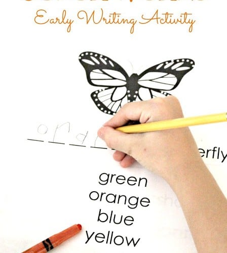 Color Words Early writing Activity for Kids