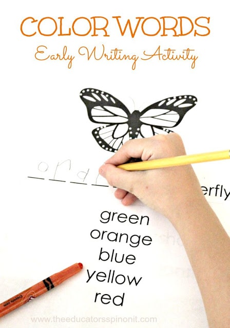 Handwriting Worksheets for Kids: Color Words