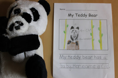 9 Year old Teddy Bear Writing Activity Sample