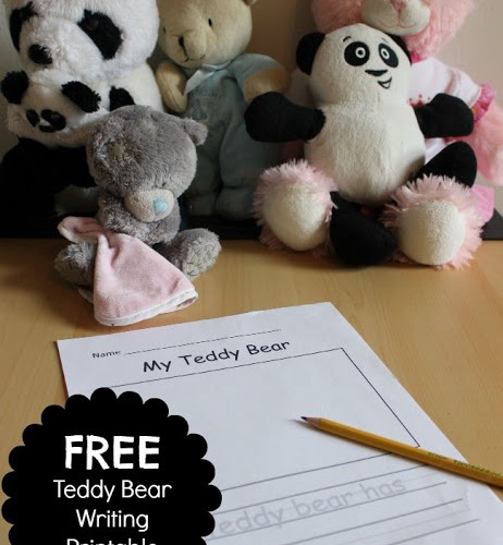 Very Cute Teddy Bear Writing Activity for Kids