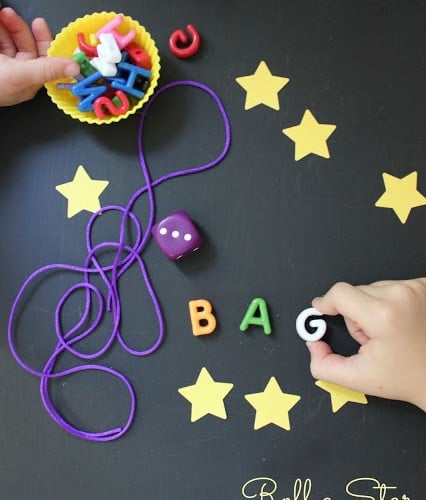 Roll a Star Game with Site Words for Preschoolers