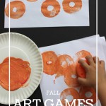 Pumpkin Art Stamping with Pool Noodles