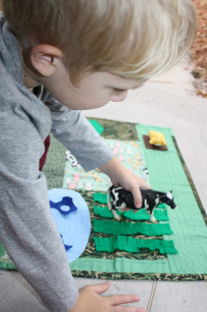 DIY Farm Pretend Play Mat for Kids