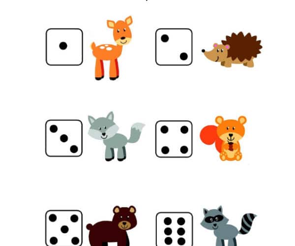 Woodland Animal Themed Roll a Story Printable