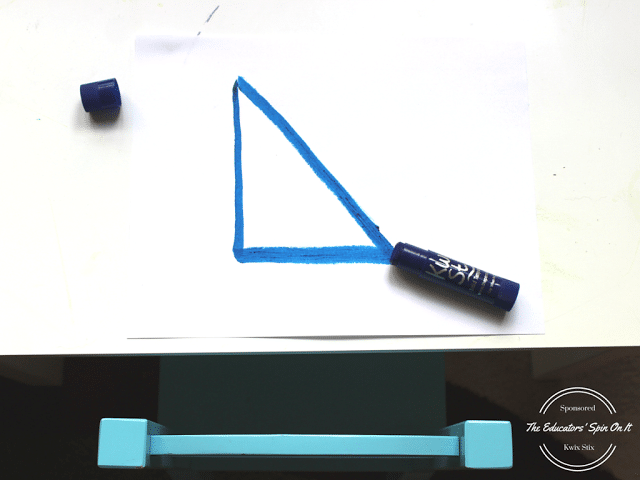 Teach My Child About Triangles: MATH + ART with Kwik Stix. A fun sibling activity for afterschool that reinforces academic content in a playful, creative way!