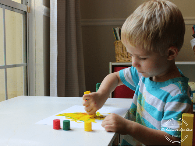 Teach My Child About Triangles: MATH + ART with Kwik Stix. A fun sibling activity for afterschool that reinforces academic content in a playful, creative way!