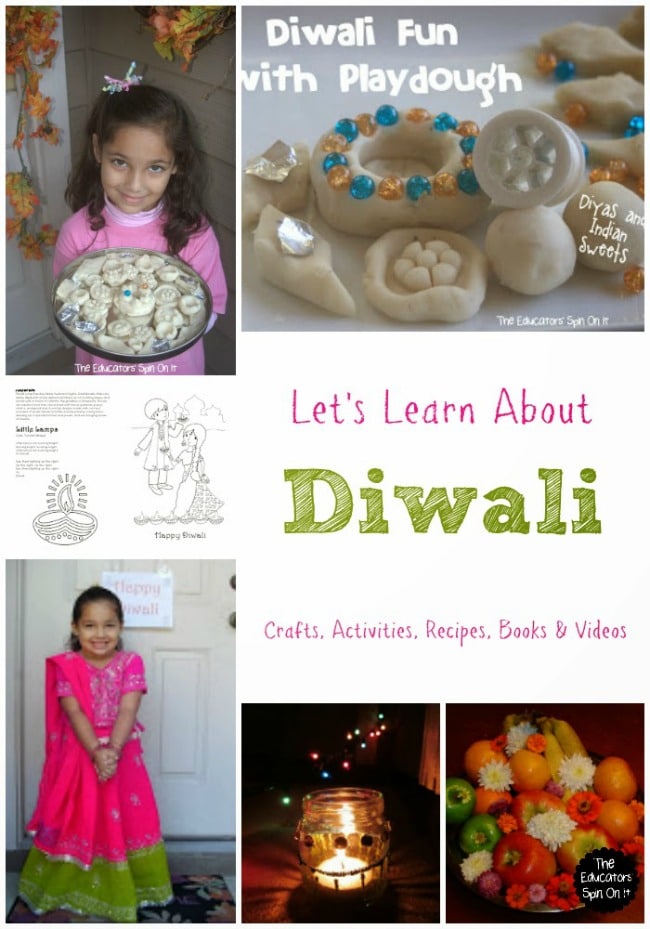 Explore Diwali with Kids through Diwali Activities, Crafts, Books and Recipes at The Educators' Spin On it