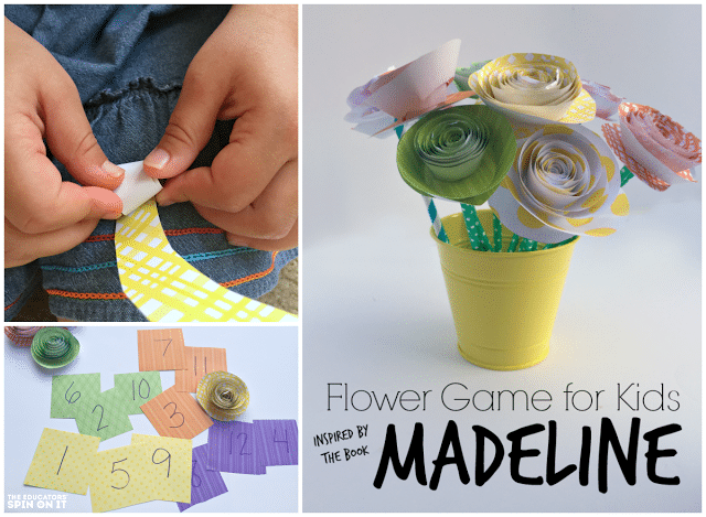 Madeline Math Activity with Flowers. Plus a creative way to teach kids to share their well wishes to others during this time of thanks.