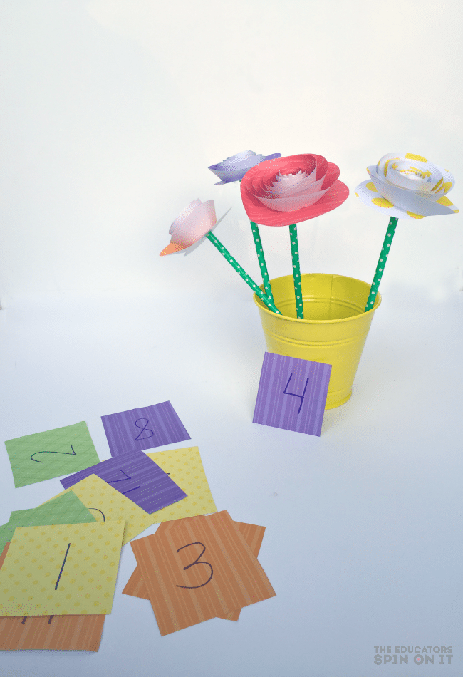 Flower Math Game for Kids inspired by the book Madeline