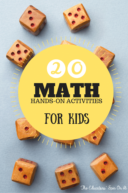 Wooden Dice featuring Hands-On Math Activities for Kids