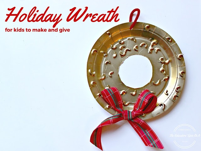 paper plate Christmas wreath for kids