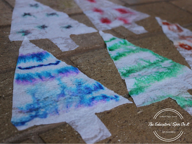 You can see from our holiday tree that the blue contained purple pigments as well.  The black marker contained green pigments.