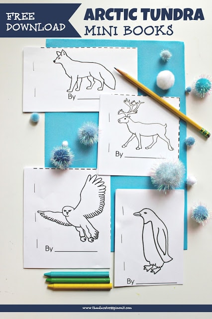 Print and assemble these free arctic animal mini books for your writing or literacy center.