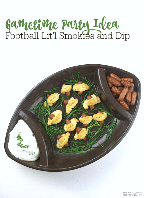 Football shaped Appetizers with Little Smokies