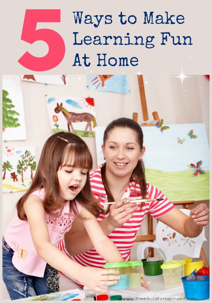 making learning fun at home with parent and child