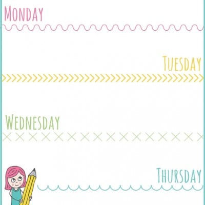 Setting Schedules for After School: PLUS Printable Planner