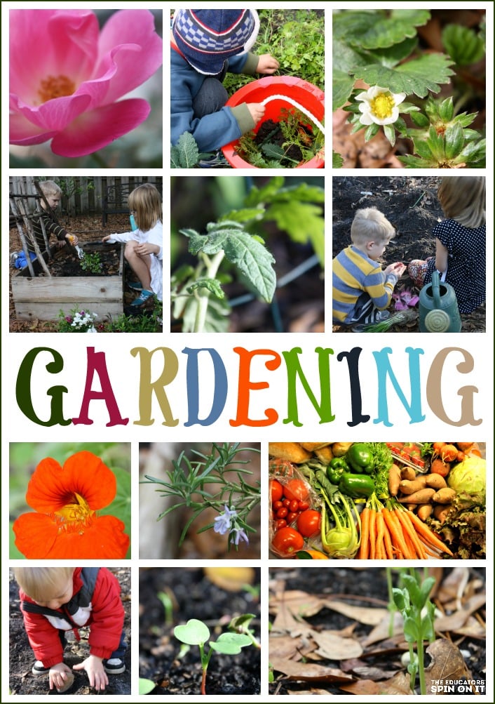 Gardening collage