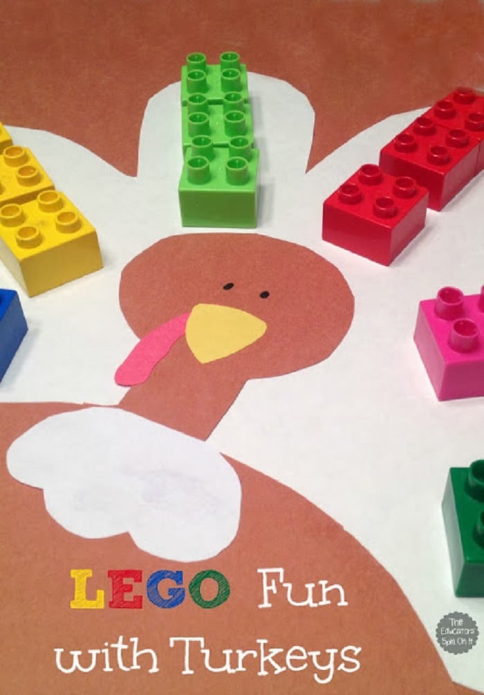 Lego Fun with Turkeys from The Educators' Spin On It