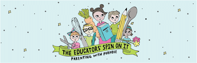 the educators' spin on it blue logo with kids