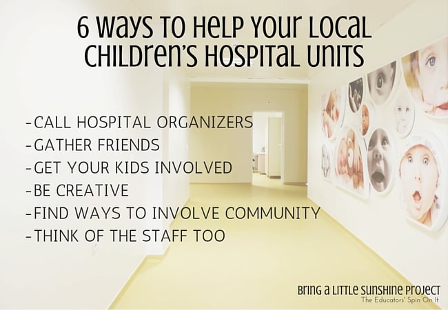 6 Ways to Support Local Children's Hospital Units for community outreach 