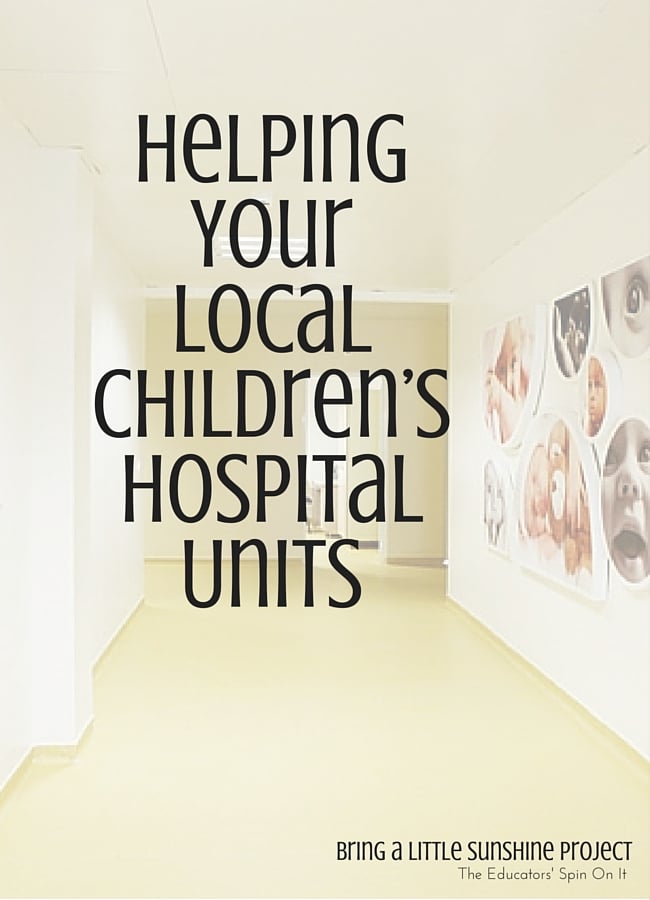Helping your local Children's Hospital Units for Community Outreach