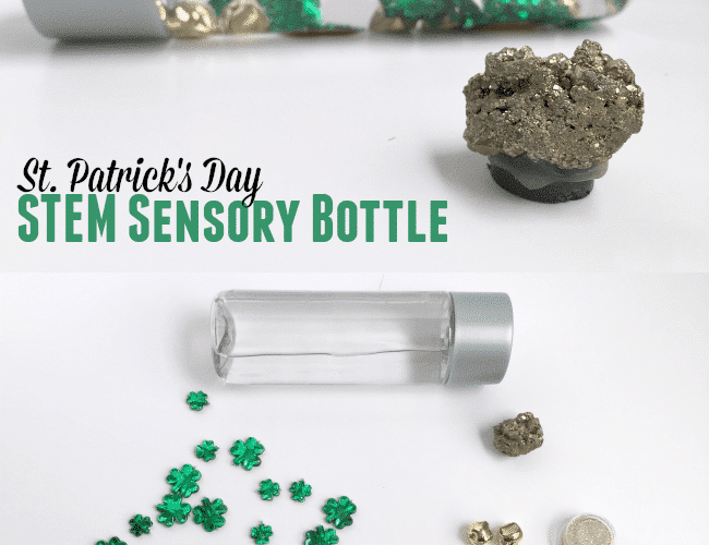 STEM St. Patrick's Day Sensory Bottle Activity for Kids