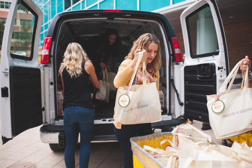 bags in van for PICU for Supporting Local Children's Hospitals 