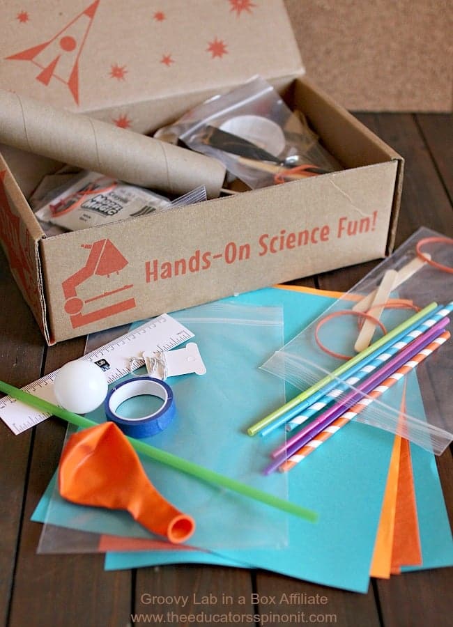 Groovy Lab in a Box is a monthly STEM kit that encourages critical thinking, problem solving and fun! 