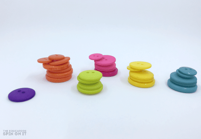 Stacking Buttons for Fine Motor Skills Activity for Kids