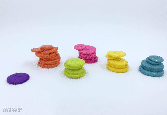 Stacking Buttons for Fine Motor Skills Activity for Kids 