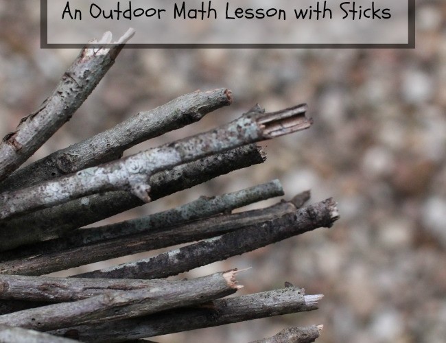 Teach Tally Marks with Sticks, an outdoor math activity for kids