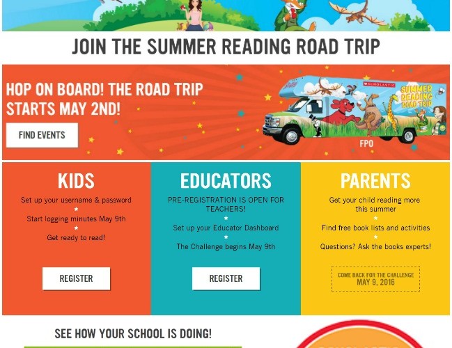 2016 SCHOLASTIC SUMMER READING CHALLENGE