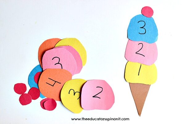 Ice Cream MATH Playdate for Preschoolers